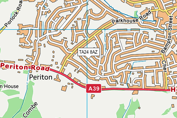 TA24 8AZ map - OS VectorMap District (Ordnance Survey)