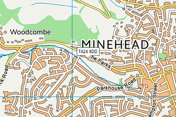 TA24 8DD map - OS VectorMap District (Ordnance Survey)