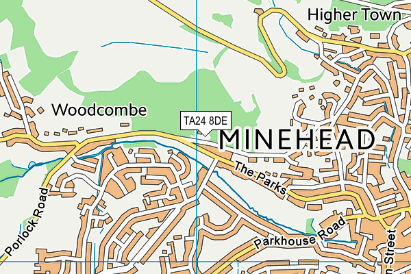 TA24 8DE map - OS VectorMap District (Ordnance Survey)