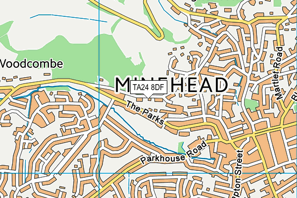 TA24 8DF map - OS VectorMap District (Ordnance Survey)