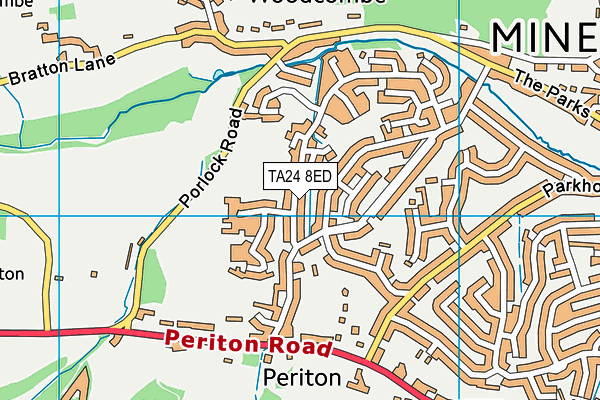 TA24 8ED map - OS VectorMap District (Ordnance Survey)