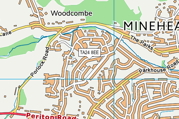 TA24 8EE map - OS VectorMap District (Ordnance Survey)