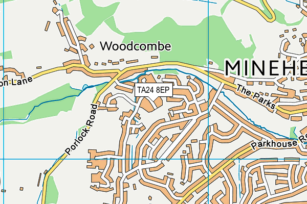 TA24 8EP map - OS VectorMap District (Ordnance Survey)