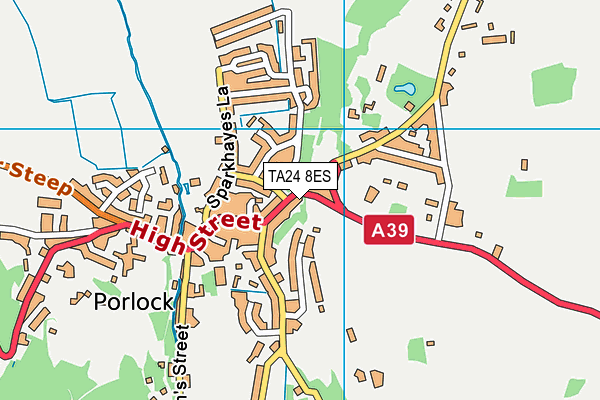 TA24 8ES map - OS VectorMap District (Ordnance Survey)