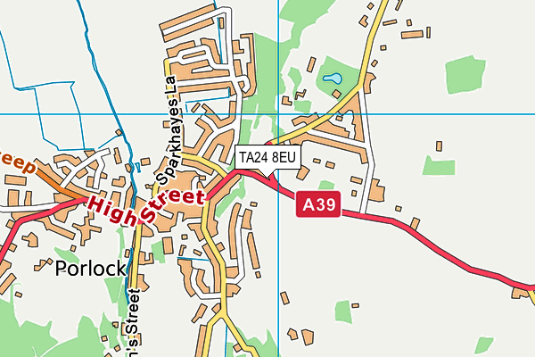 TA24 8EU map - OS VectorMap District (Ordnance Survey)