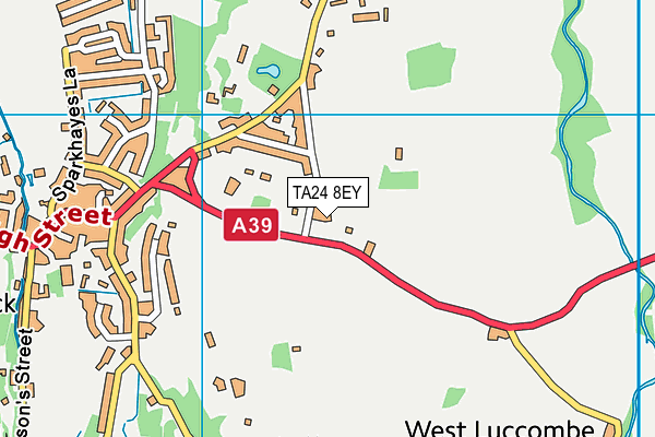 TA24 8EY map - OS VectorMap District (Ordnance Survey)