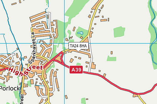TA24 8HA map - OS VectorMap District (Ordnance Survey)