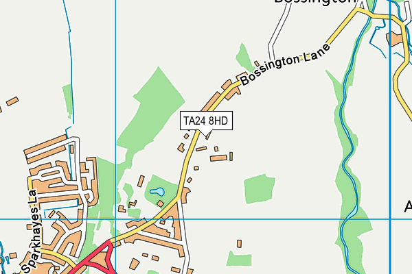 TA24 8HD map - OS VectorMap District (Ordnance Survey)