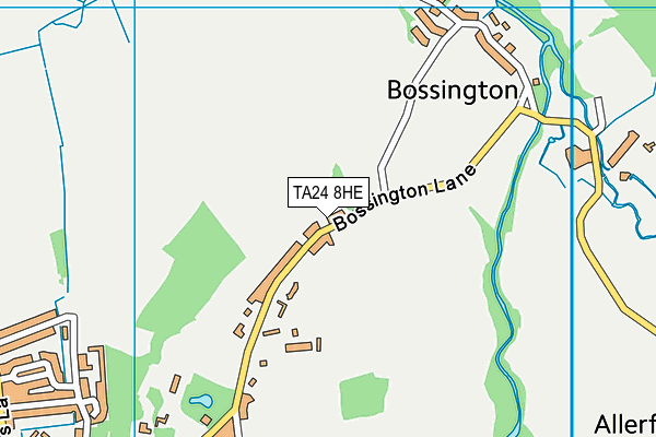 TA24 8HE map - OS VectorMap District (Ordnance Survey)