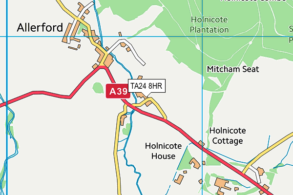 TA24 8HR map - OS VectorMap District (Ordnance Survey)