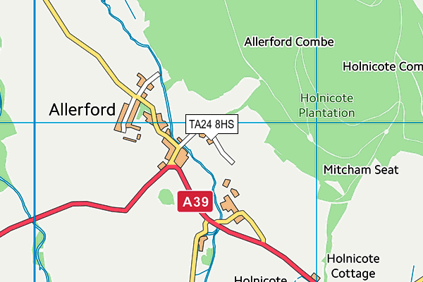 TA24 8HS map - OS VectorMap District (Ordnance Survey)