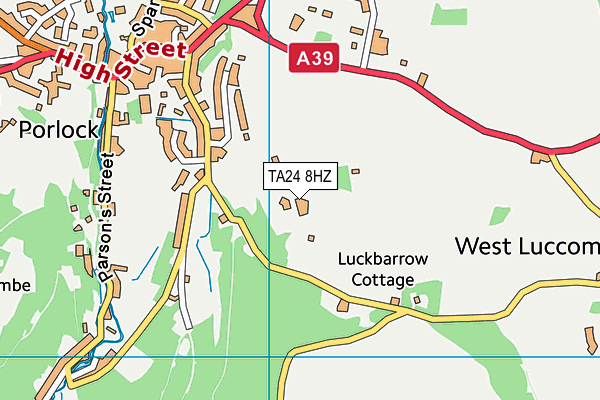 TA24 8HZ map - OS VectorMap District (Ordnance Survey)