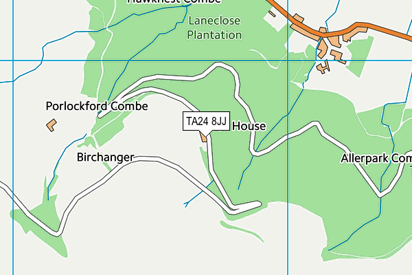 TA24 8JJ map - OS VectorMap District (Ordnance Survey)