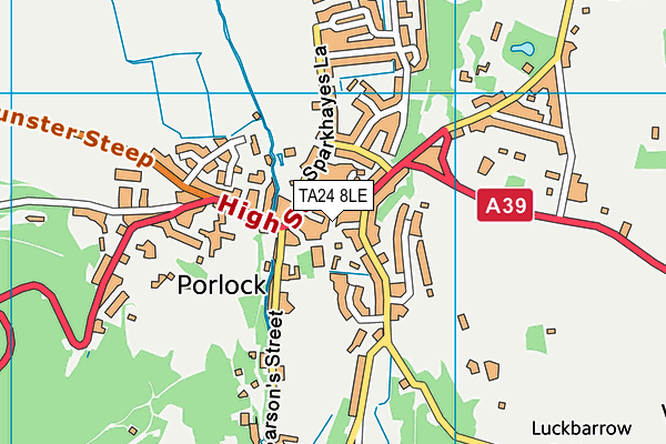 TA24 8LE map - OS VectorMap District (Ordnance Survey)