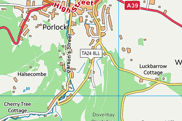 TA24 8LL map - OS VectorMap District (Ordnance Survey)