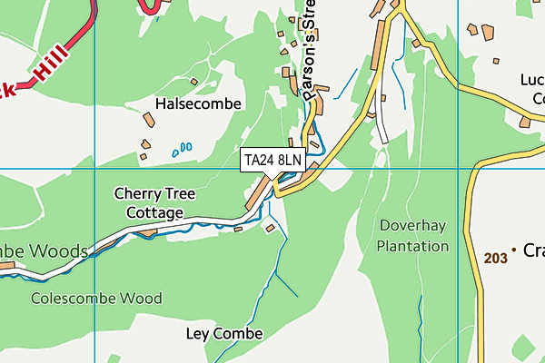 TA24 8LN map - OS VectorMap District (Ordnance Survey)