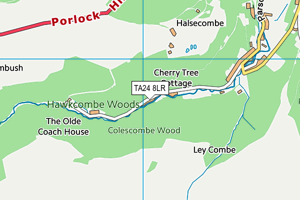 TA24 8LR map - OS VectorMap District (Ordnance Survey)