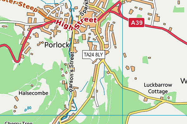 TA24 8LY map - OS VectorMap District (Ordnance Survey)