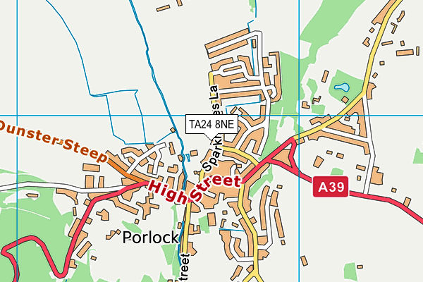 TA24 8NE map - OS VectorMap District (Ordnance Survey)