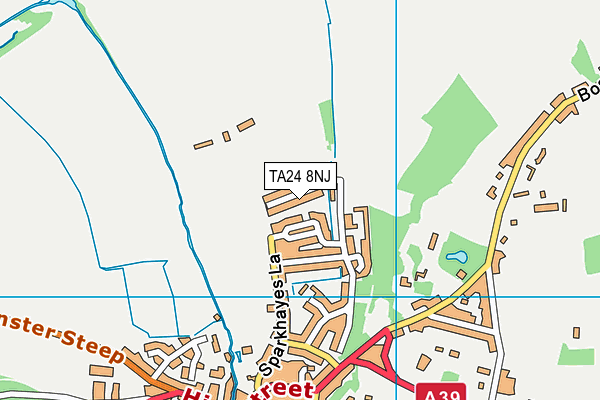 TA24 8NJ map - OS VectorMap District (Ordnance Survey)