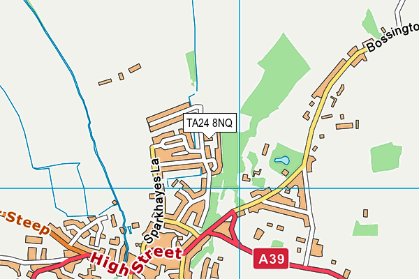TA24 8NQ map - OS VectorMap District (Ordnance Survey)