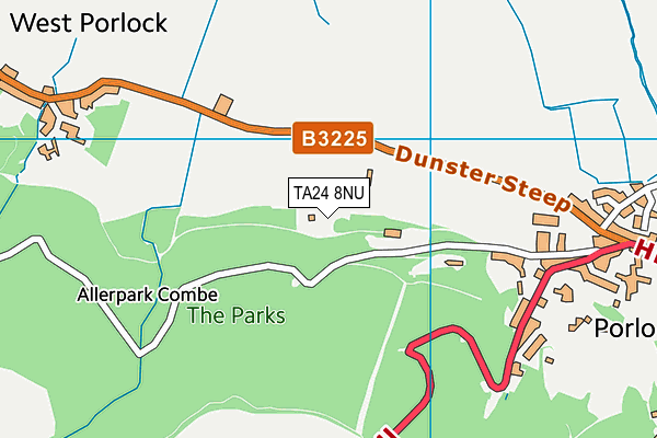 TA24 8NU map - OS VectorMap District (Ordnance Survey)