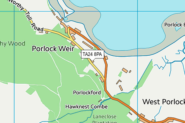 TA24 8PA map - OS VectorMap District (Ordnance Survey)