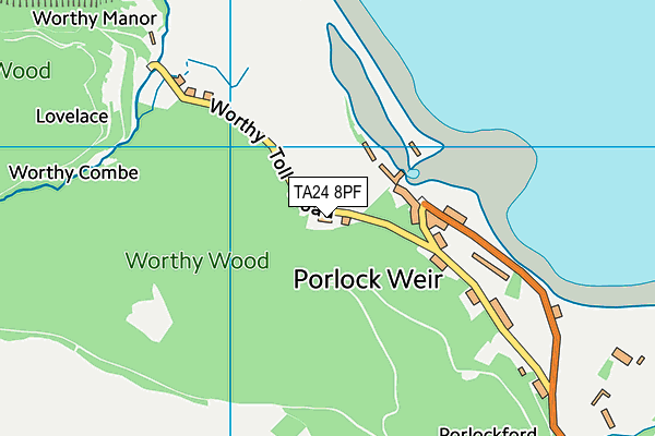 TA24 8PF map - OS VectorMap District (Ordnance Survey)