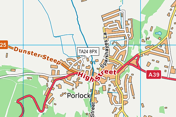 TA24 8PX map - OS VectorMap District (Ordnance Survey)