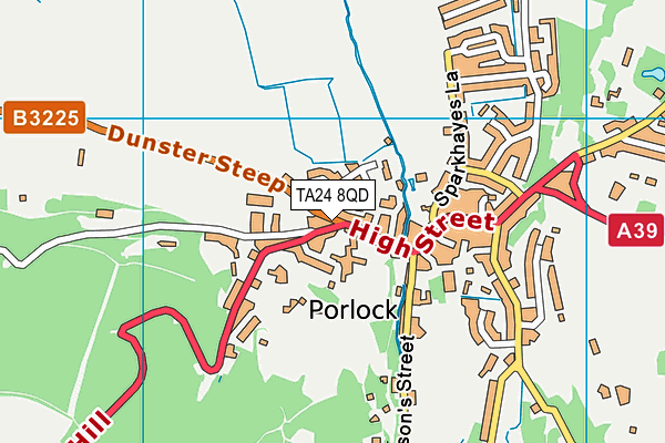 TA24 8QD map - OS VectorMap District (Ordnance Survey)