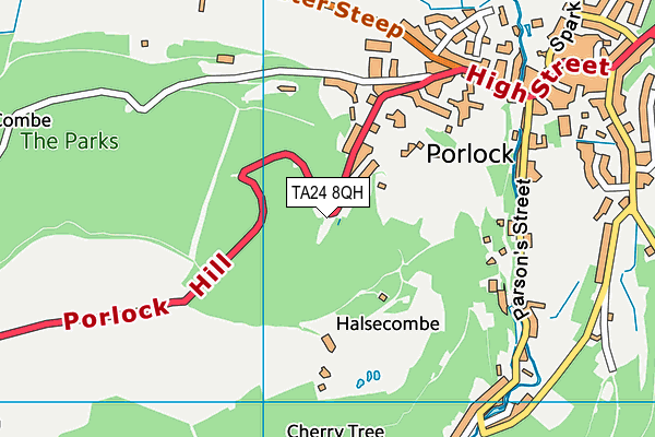 TA24 8QH map - OS VectorMap District (Ordnance Survey)