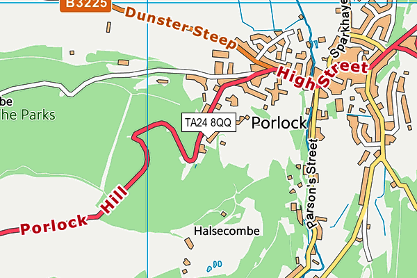 TA24 8QQ map - OS VectorMap District (Ordnance Survey)