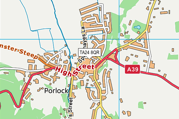 TA24 8QR map - OS VectorMap District (Ordnance Survey)