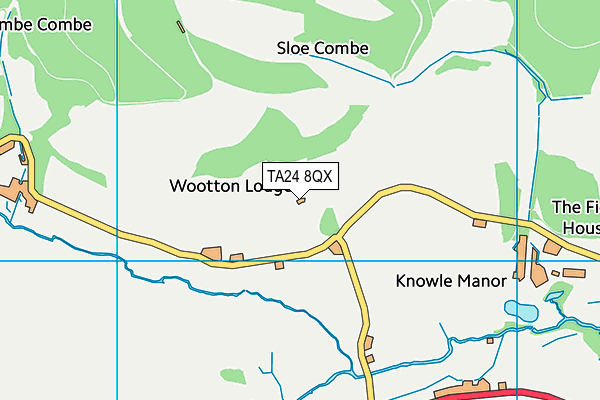 TA24 8QX map - OS VectorMap District (Ordnance Survey)