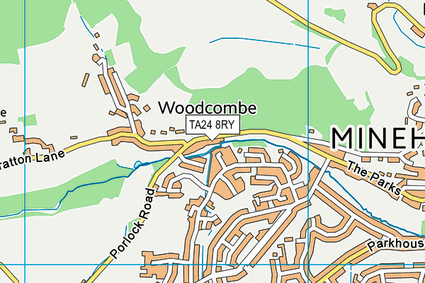 TA24 8RY map - OS VectorMap District (Ordnance Survey)