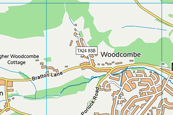 TA24 8SB map - OS VectorMap District (Ordnance Survey)