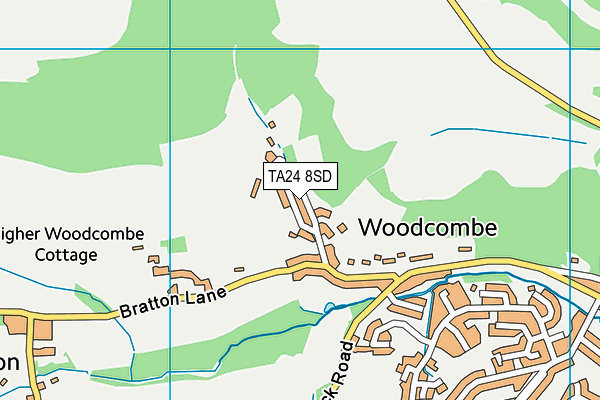 TA24 8SD map - OS VectorMap District (Ordnance Survey)