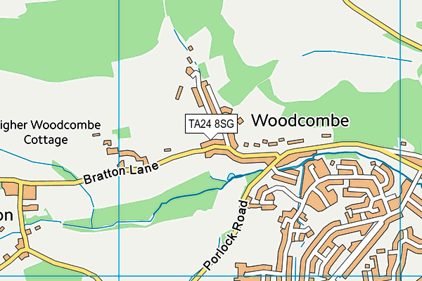 TA24 8SG map - OS VectorMap District (Ordnance Survey)