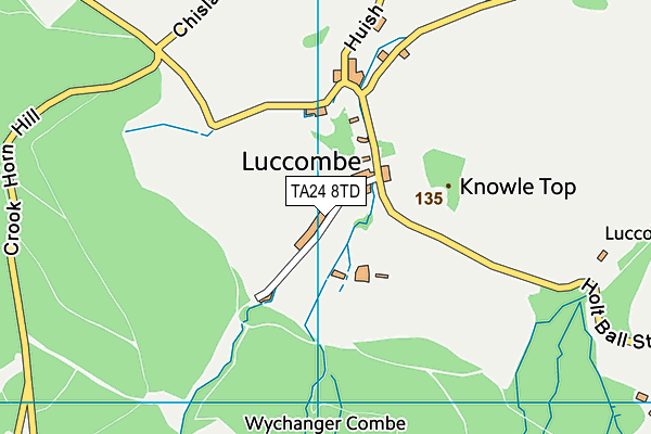 TA24 8TD map - OS VectorMap District (Ordnance Survey)