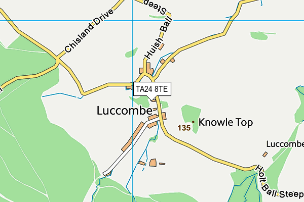 TA24 8TE map - OS VectorMap District (Ordnance Survey)