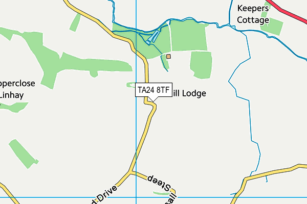 TA24 8TF map - OS VectorMap District (Ordnance Survey)