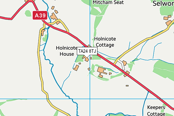 TA24 8TJ map - OS VectorMap District (Ordnance Survey)