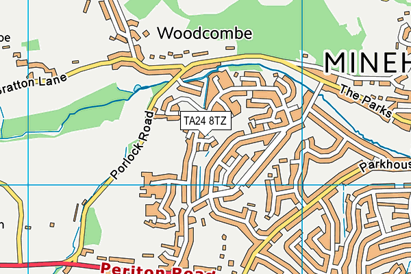 TA24 8TZ map - OS VectorMap District (Ordnance Survey)