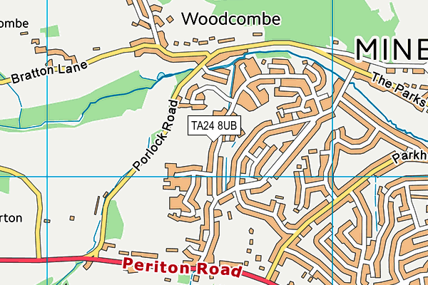 TA24 8UB map - OS VectorMap District (Ordnance Survey)