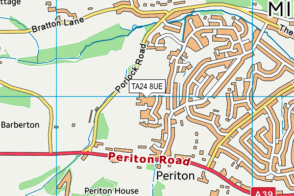 TA24 8UE map - OS VectorMap District (Ordnance Survey)