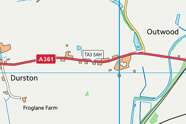 TA3 5AH map - OS VectorMap District (Ordnance Survey)