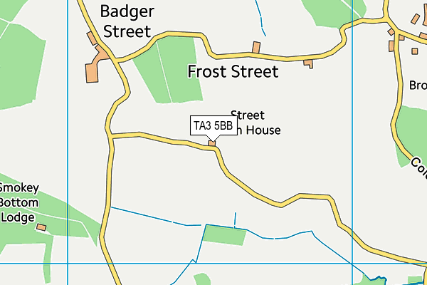 TA3 5BB map - OS VectorMap District (Ordnance Survey)