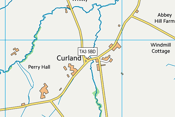 TA3 5BD map - OS VectorMap District (Ordnance Survey)