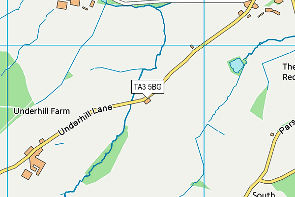 TA3 5BG map - OS VectorMap District (Ordnance Survey)