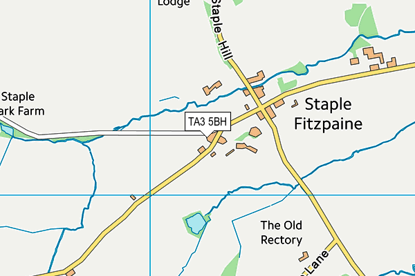 TA3 5BH map - OS VectorMap District (Ordnance Survey)